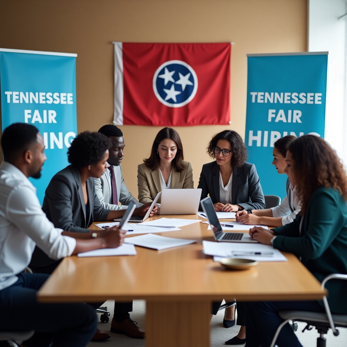 Tennessee HR managers discussing employment screening policies Tennessee HR managers discussing employment screening policies