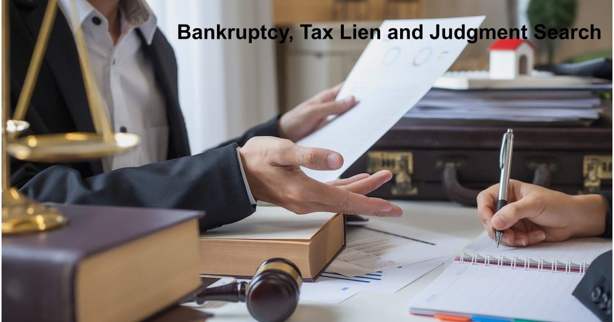 bankruptcy tax lien judgment search