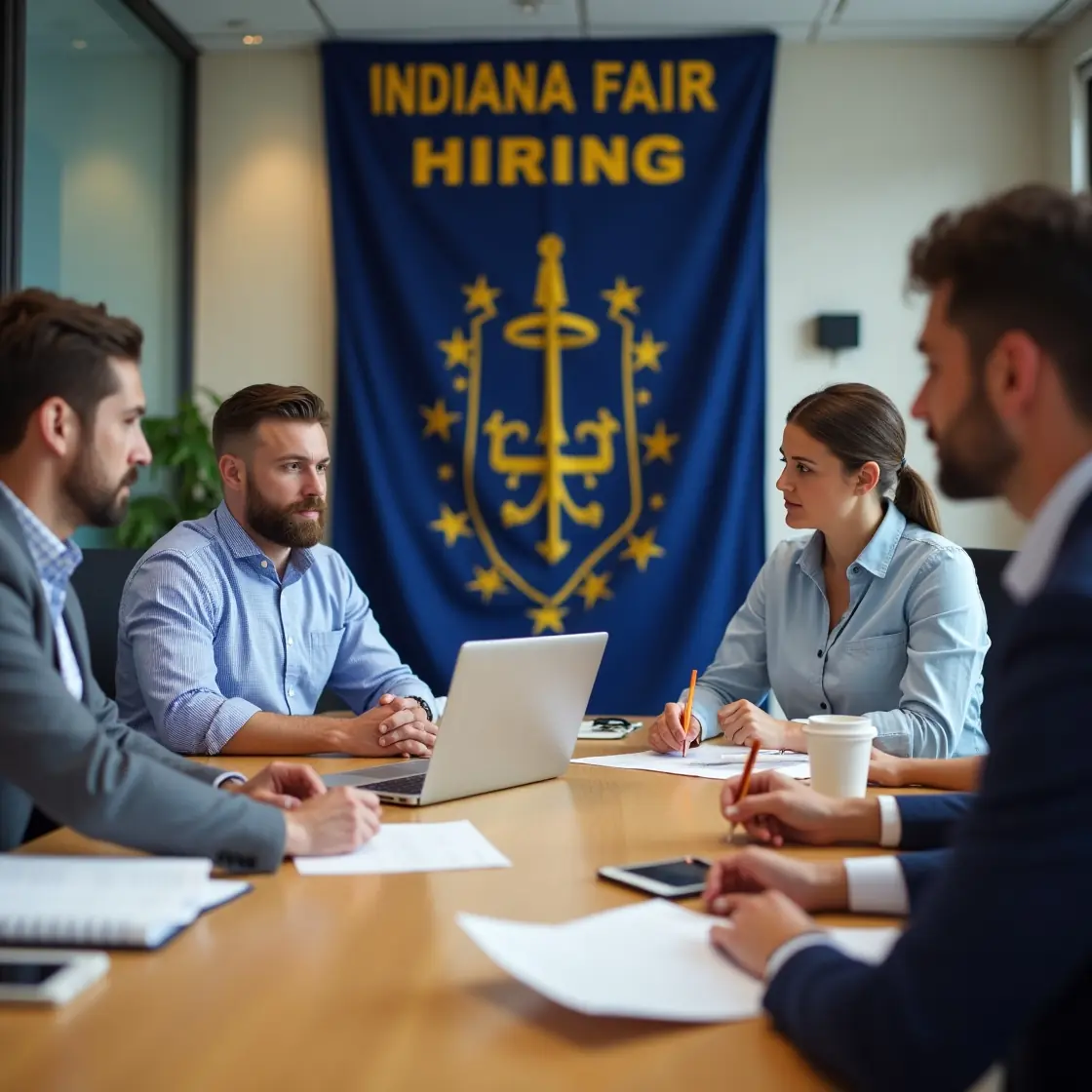 HR managers talking about Indiana employment screening laws