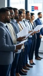 Potential employees being explained about North Carolina hiring laws Potential employees being explained about North Carolina hiring laws