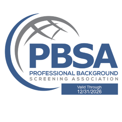 Professional Background Screening Association (PBSA) member badge