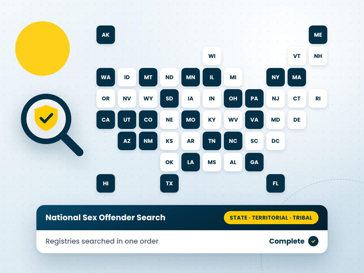 National sex offender search across state, territorial, and tribal registries