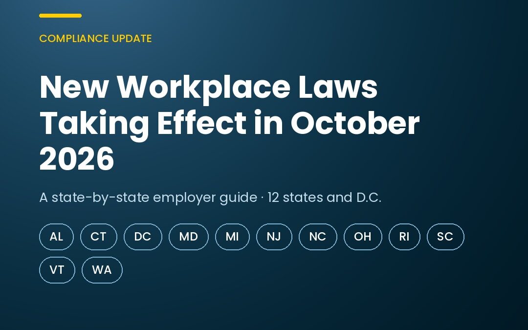 New Workplace Laws Taking Effect in October 2026 | BCS