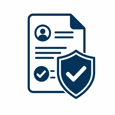 Verified tenant background check report with security shield icon